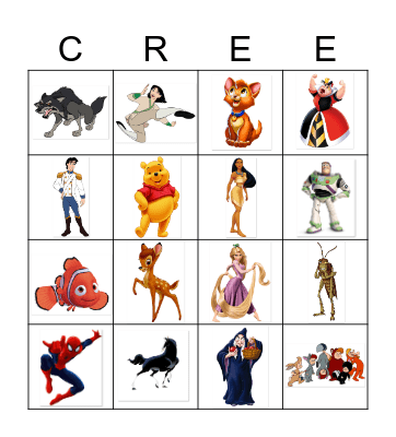 Disney Bingo Card