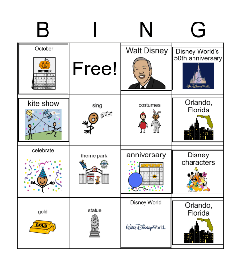 N2Y Bingo! Disney Bingo Card