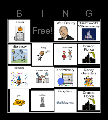 N2Y Bingo! Disney Bingo Card
