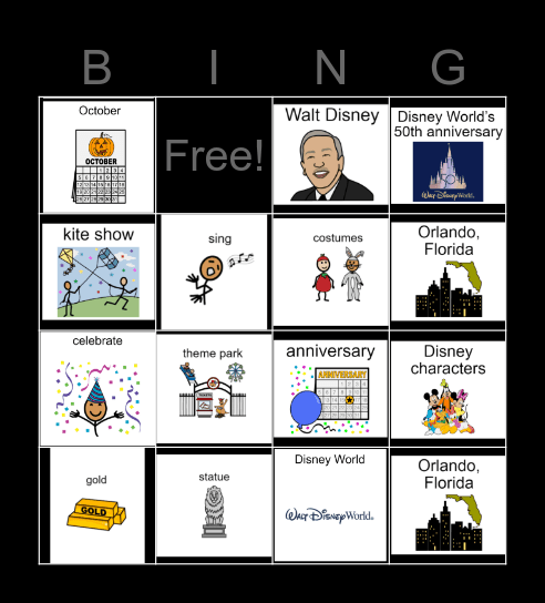 N2Y Bingo! Disney Bingo Card