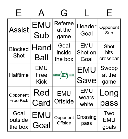 Eastern Soccer Bingo Card