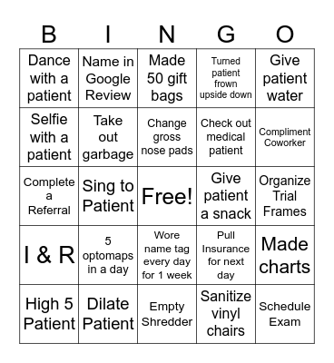 OGA Back Office Bingo Card