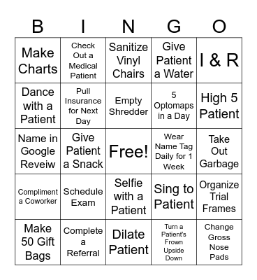 OGA Back Office Bingo Card