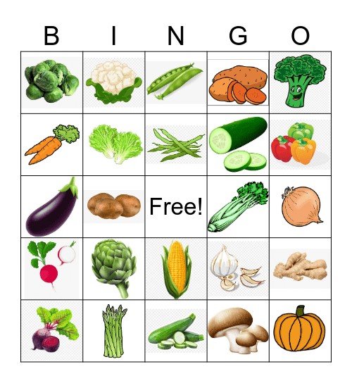 Les Légumes Bingo Card