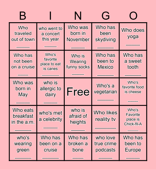 Bingo Card