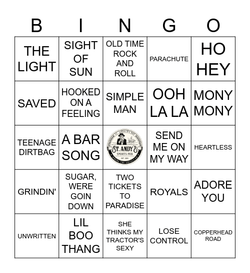 FREE FOR ALL (RANDOM SONGS) Bingo Card
