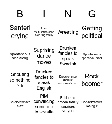 salahääbingo Card