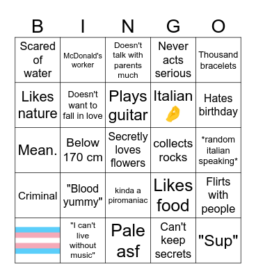 Ezra bingo Card