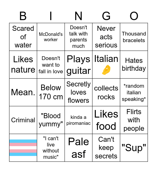 Ezra bingo Card