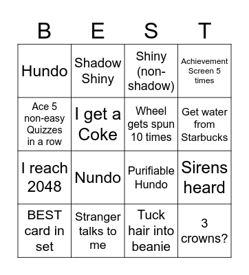 Bingo 4th yEar anniverSary parTy Bingo Card
