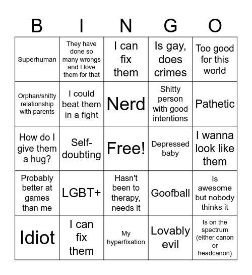 Rice's Muse Bingo Card