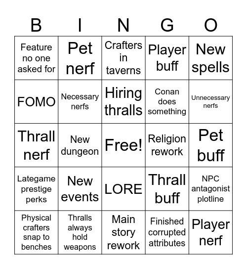 Age of Heroes predictions Bingo Card