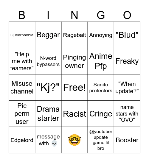 Yielding arts #general bingo Card
