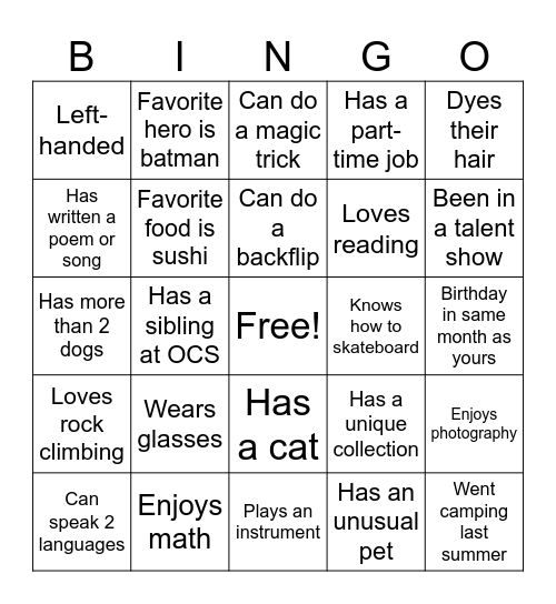 Homebase Bingo Card