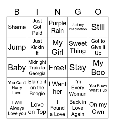 M U S I C Bingo Card