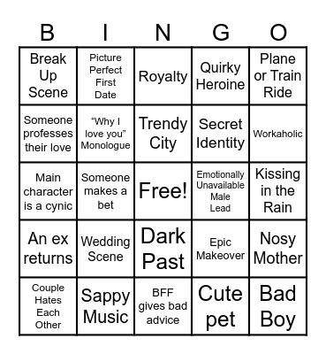 Grace’s Bachelorette Bingo Card