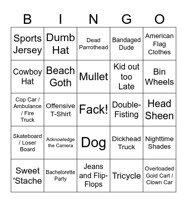 Sloppy Bones Jingo Bingo Card