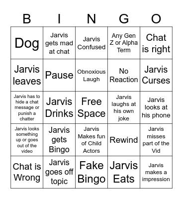 Jarvis Johnson Dhar Mann Bingo Card