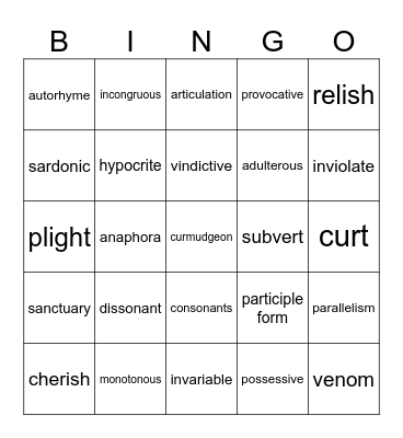 Day 2 Bingo Card