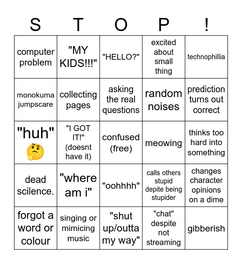 gladosluver udg bingo Card