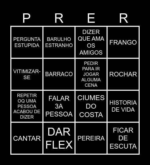 PEREIRA BINGO Card