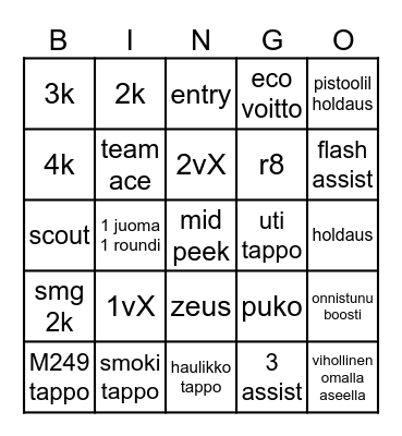 lanien cs bingooo Bingo Card