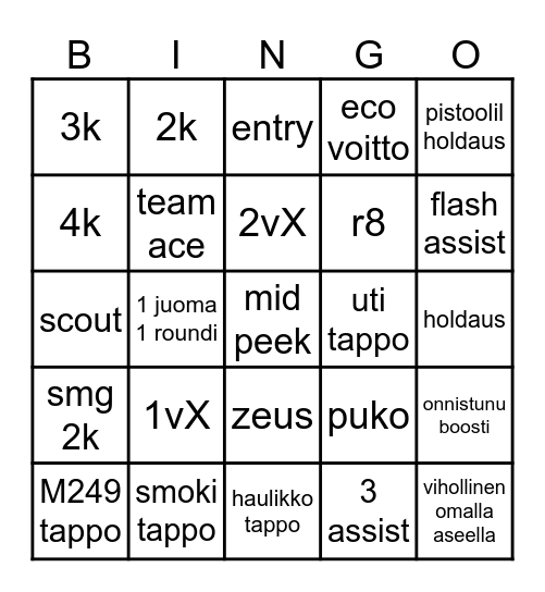 lanien cs bingooo Bingo Card