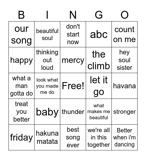 Back to School Bingo Card