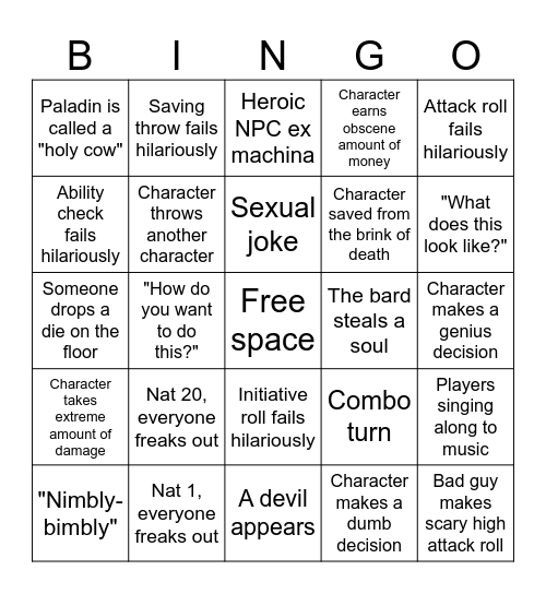 Drax Arcadia Bingo Card