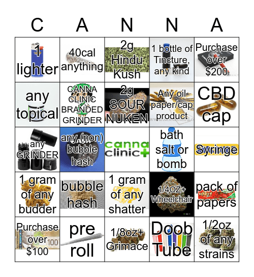 CANNA BINGO July 8th Bingo Card