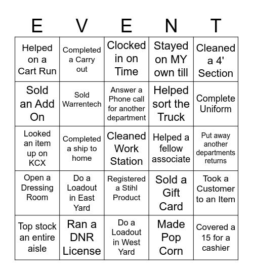 GOLD MEDAL TEAM Bingo Card