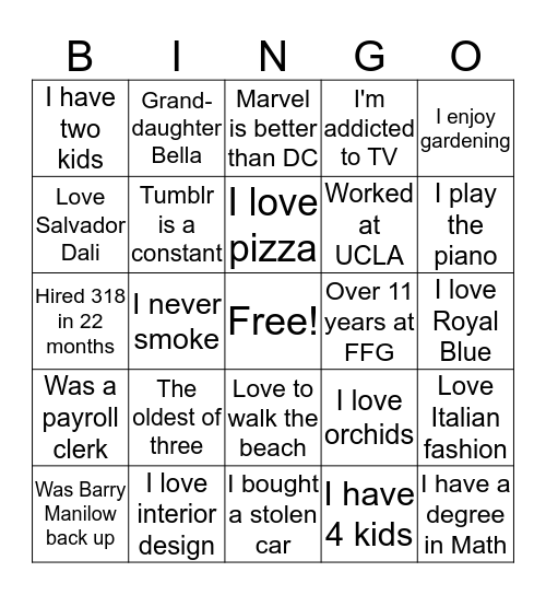 HUMAN RESOURCE CONFERENCE Bingo Card