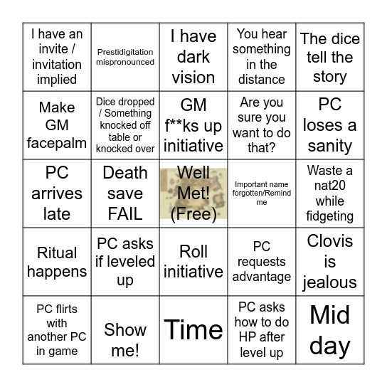 ~Uzora~ Bingo Card