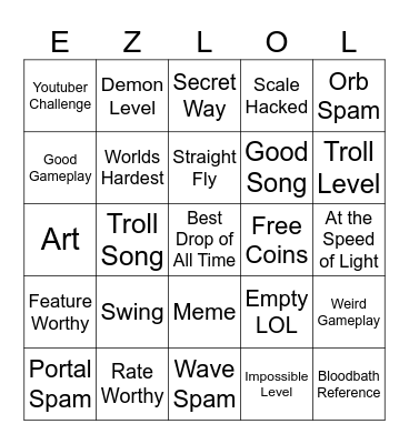 Recently Updated Recent tab Bingo Card
