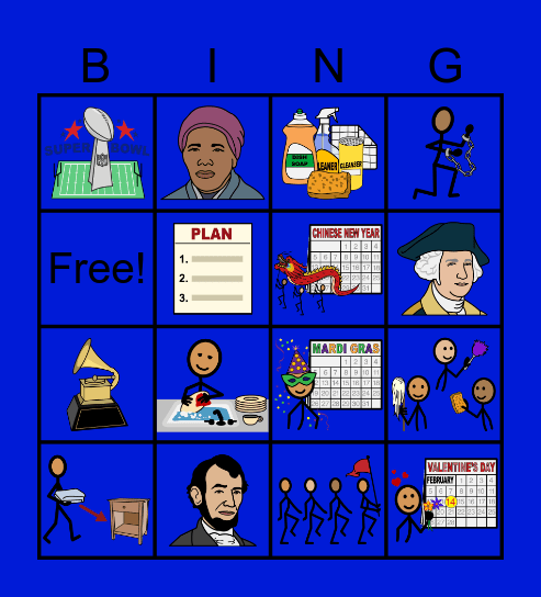 February Bingo Card