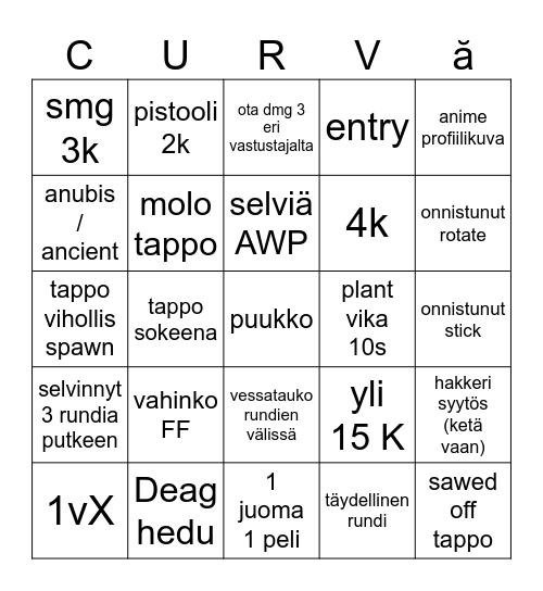 CS2-lani BINGO Card