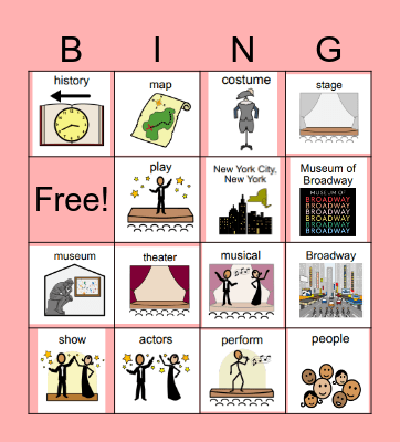 Museum of Broadway Bingo Card