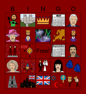 Coronation of King Charles III Bingo Card