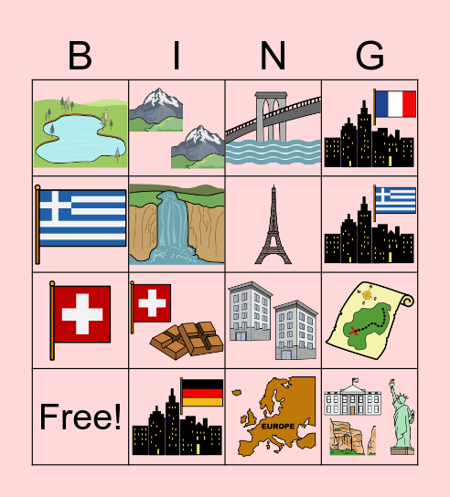 Chapter 1: Joe is in Europe Bingo Card