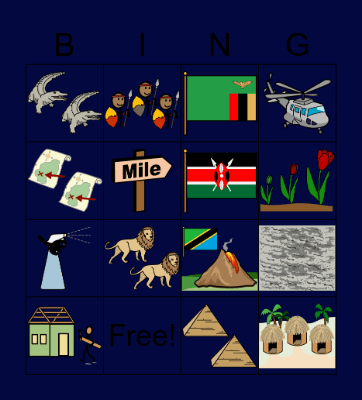 Chapter 3: Joe is in Africa Bingo Card