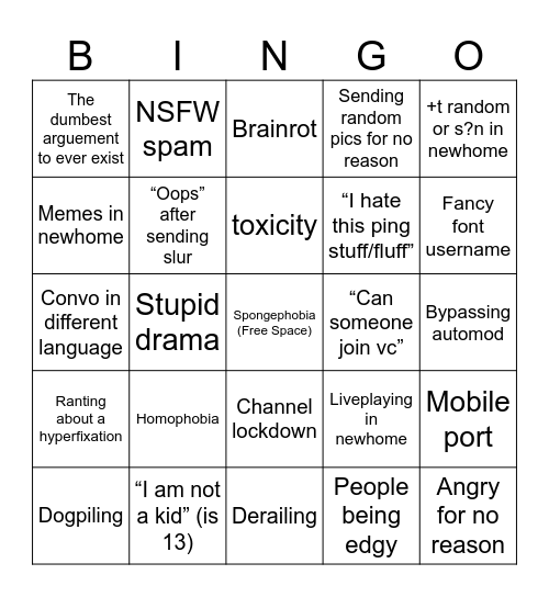 Runder bingo Card