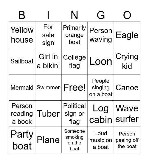 MIDWEST BOAT Bingo Card