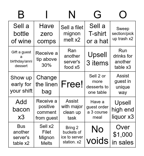 OKC Taphouse Bingo Card