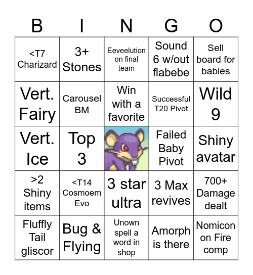 PAC Bingo Card