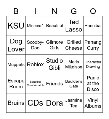 Jade Bingo Card