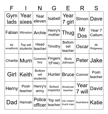 JJEVERETTROSE BINGO V2(Update added more characters, remove videos) Bingo Card