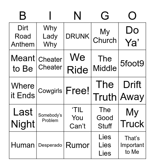 :::::Extra::::: Bingo Card