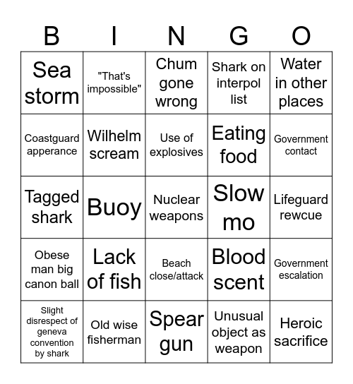 Bait3D Bingo Card