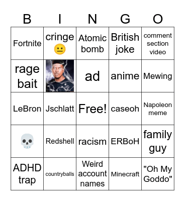 Brainrot-Shorts bingo Card