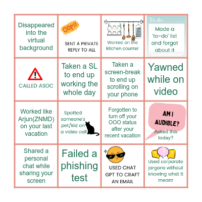 The Corporate BINGO!!! Bingo Card